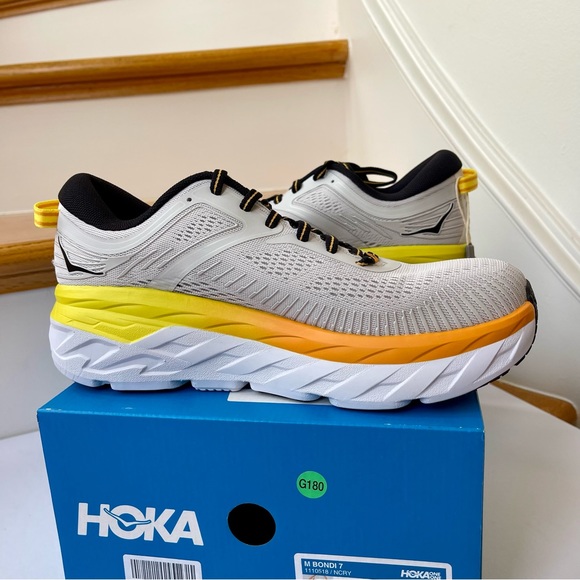 NWT Hoka Bondi 7 brand NEW in box Hoka One One Running shoes - Nimbus Cloud Grey - Picture 14 of 16